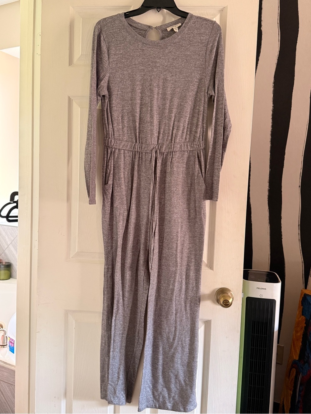 Gray Long Sleeve Jumpsuit